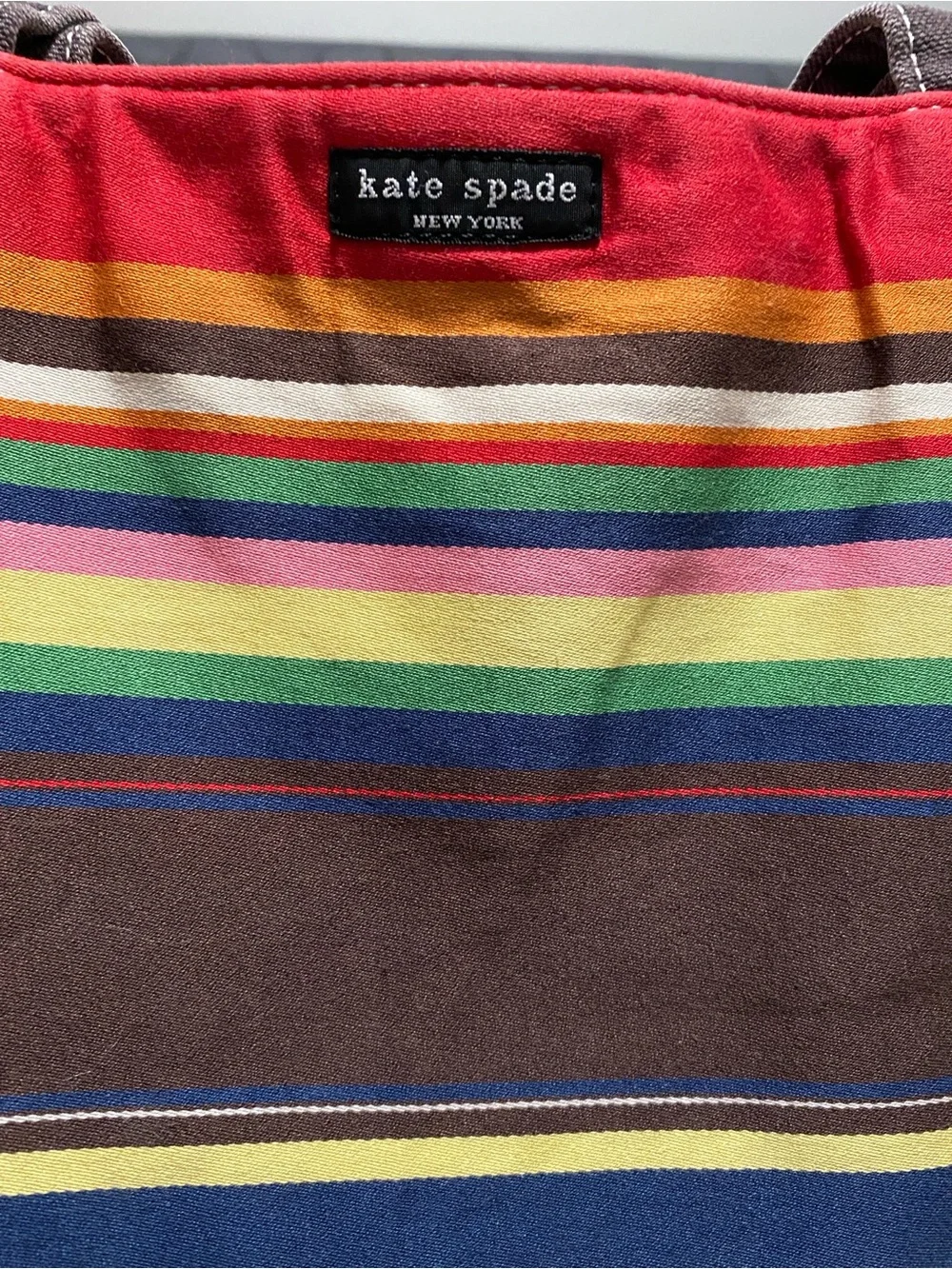 KATE SPADE NEW YORK Multicolored Striped Tote Bag